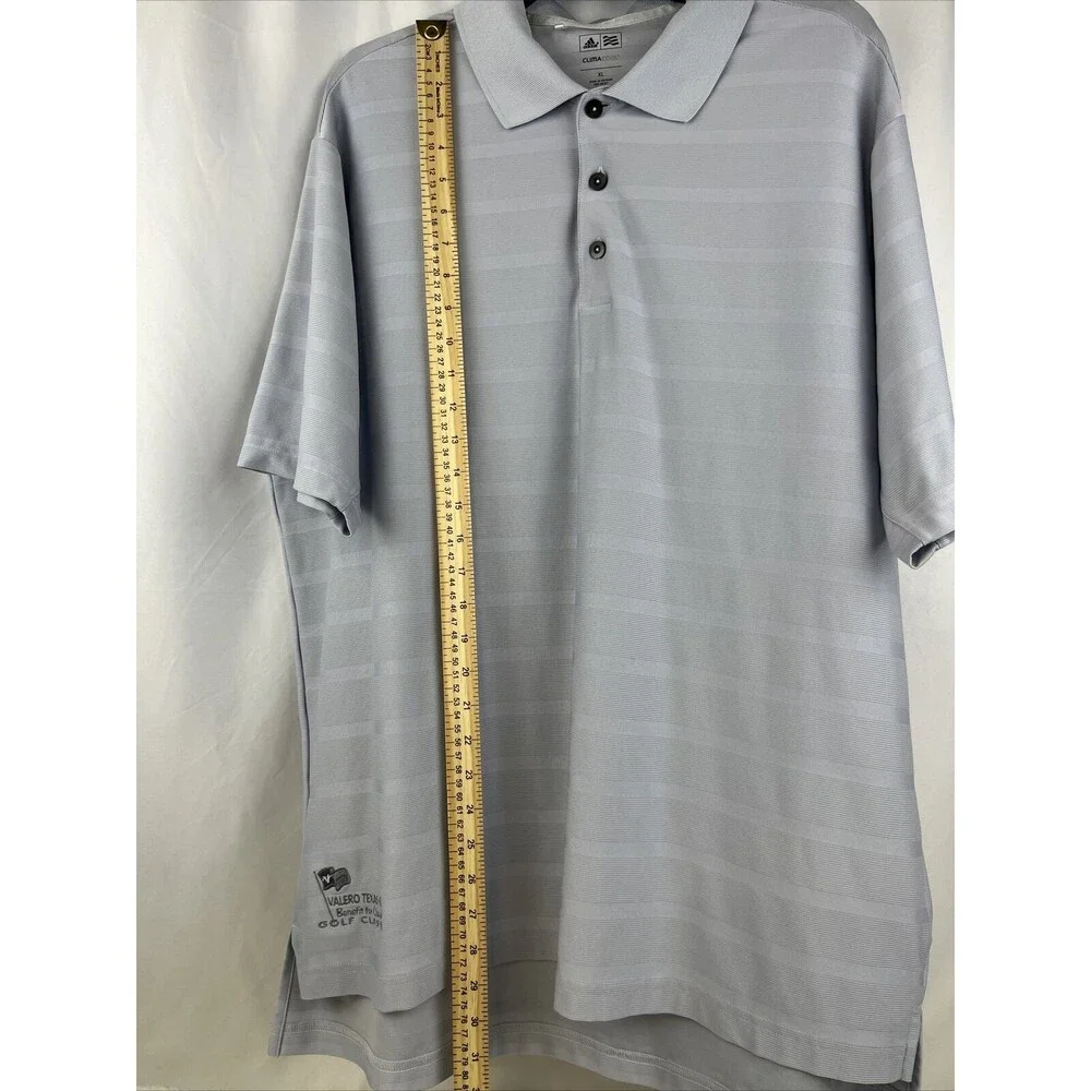 Men’s Gray Adidas Climacool Short Sleeve Polo Golf Shirt Size XL